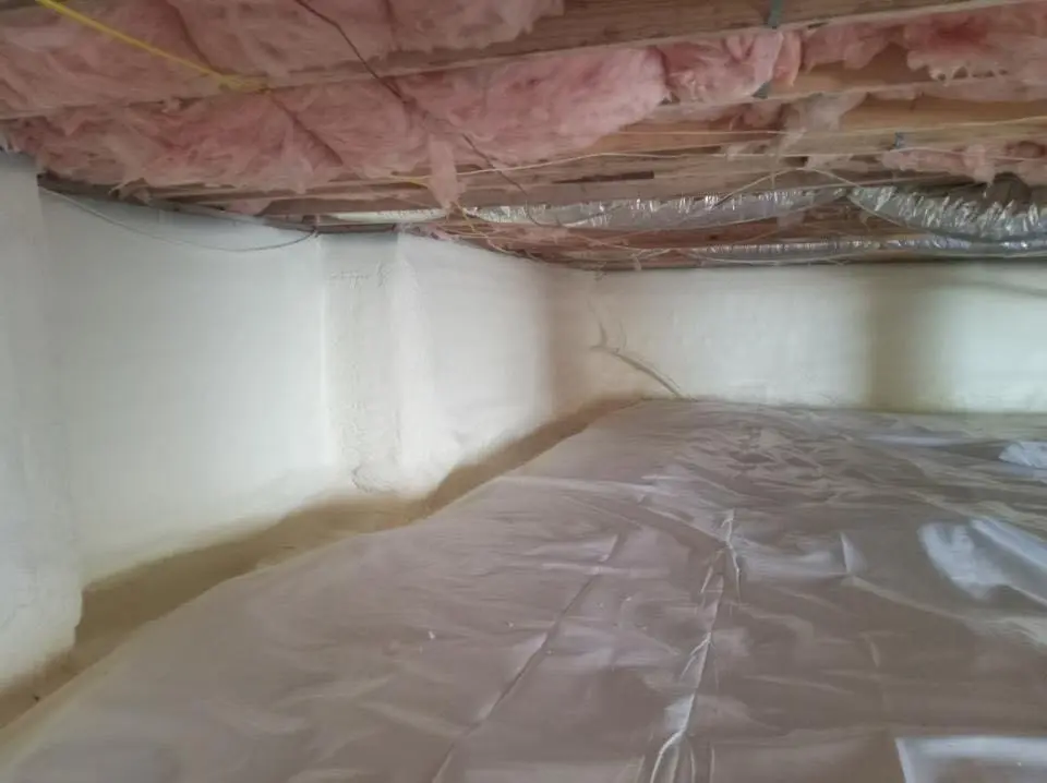 Crawl space encapsulation with closed-cell spray foam for Spray Foam Roofing Repair in Closter
